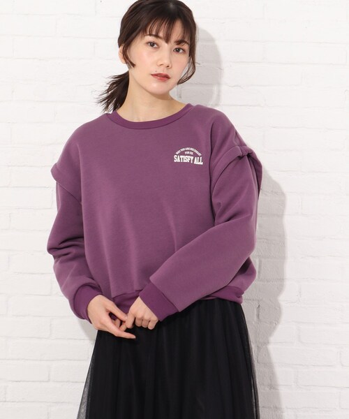 Cutie Blonde（キューティーブロンド）の「◆【S-L】後ろロゴスウェット（スウェット・レディース・ブラック/オフホワイト/パープル系・01/02/03）」の9枚目の写真