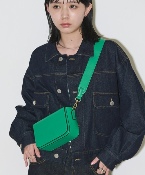 Aunt Marie's（アントマリーズ）の「フラップミニスクエアショルダーバッグ / ハンドバッグ（ハンドバッグ・レディース・ブラック/ピンク/グリーン/キャメル/ライトパープル/アイボリー/ブルー・FREE）」の19枚目の写真