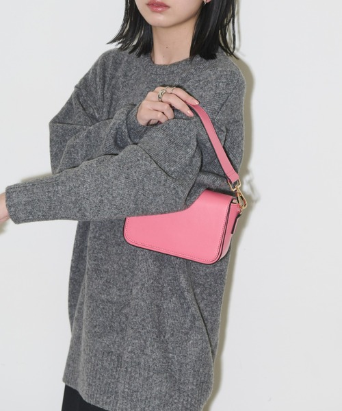 Aunt Marie's（アントマリーズ）の「フラップミニスクエアショルダーバッグ / ハンドバッグ（ハンドバッグ・レディース・ブラック/ピンク/グリーン/キャメル/ライトパープル/アイボリー/ブルー・FREE）」の17枚目の写真