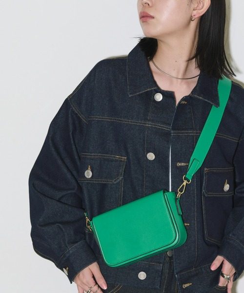 Aunt Marie's（アントマリーズ）の「フラップミニスクエアショルダーバッグ / ハンドバッグ（ハンドバッグ・レディース・ブラック/ピンク/グリーン/キャメル/ライトパープル/アイボリー/ブルー・FREE）」の20枚目の写真