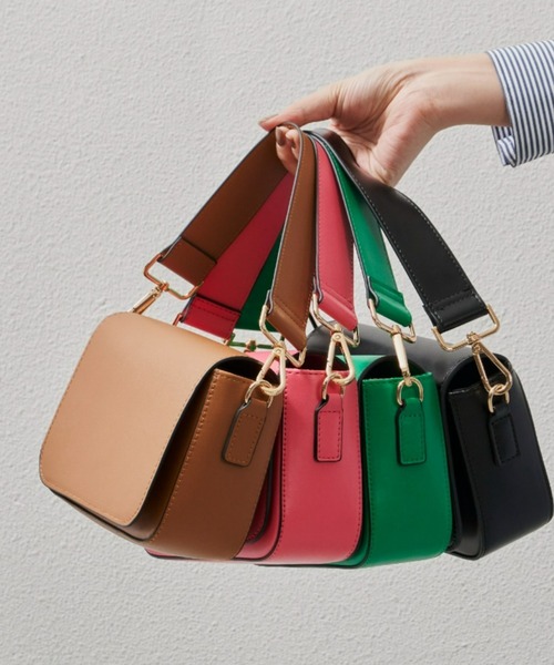 Aunt Marie's（アントマリーズ）の「フラップミニスクエアショルダーバッグ / ハンドバッグ（ハンドバッグ・レディース・ブラック/ピンク/グリーン/キャメル/ライトパープル/アイボリー/ブルー・FREE）」の22枚目の写真