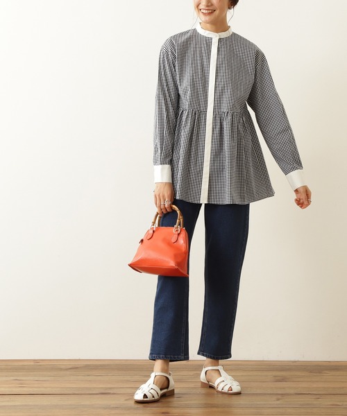 N.(N. Natural Beauty Basic)(エヌエヌナチュラルビューティーベーシック)の「【S Size Line】◆マリンボタンテーパードデニムパンツ(デニムパンツ・レディース・ホワイト/インディゴブルー・SMALL/MEDIUM)」の2枚目の写真