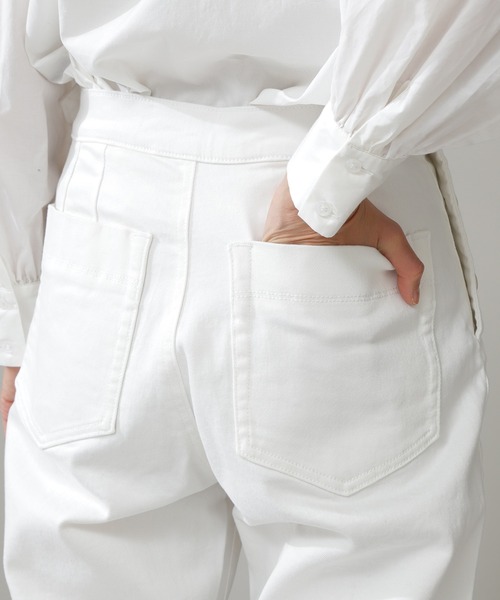 N.(N. Natural Beauty Basic)(エヌエヌナチュラルビューティーベーシック)の「【S Size Line】◆マリンボタンテーパードデニムパンツ(デニムパンツ・レディース・ホワイト/インディゴブルー・SMALL/MEDIUM)」の12枚目の写真