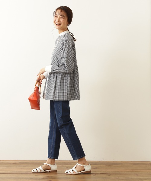 N.(N. Natural Beauty Basic)(エヌエヌナチュラルビューティーベーシック)の「【S Size Line】◆マリンボタンテーパードデニムパンツ(デニムパンツ・レディース・ホワイト/インディゴブルー・SMALL/MEDIUM)」の8枚目の写真