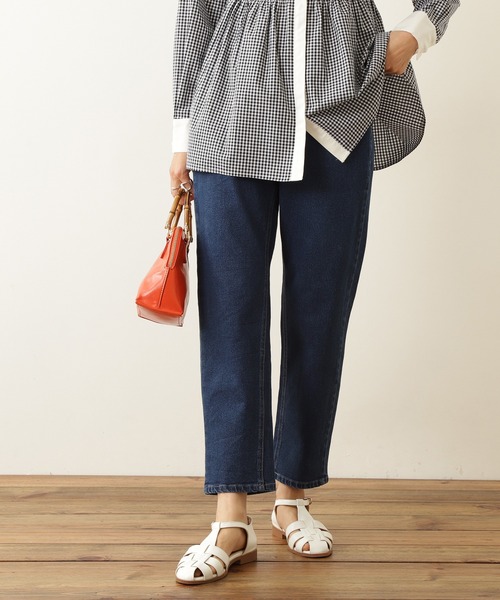 N.(N. Natural Beauty Basic)(エヌエヌナチュラルビューティーベーシック)の「【S Size Line】◆マリンボタンテーパードデニムパンツ(デニムパンツ・レディース・ホワイト/インディゴブルー・SMALL/MEDIUM)」の6枚目の写真