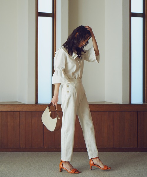 N.(N. Natural Beauty Basic)(エヌエヌナチュラルビューティーベーシック)の「【S Size Line】◆マリンボタンテーパードデニムパンツ(デニムパンツ・レディース・ホワイト/インディゴブルー・SMALL/MEDIUM)」の21枚目の写真