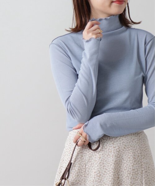 frames RAY CASSIN（フレームスレイカズン）の「シアーネットメロウタートルプルオーバー（Tシャツ/カットソー・レディース・オフホワイト/ブラック/ブルー/グリーン・FREE）」の4枚目の写真