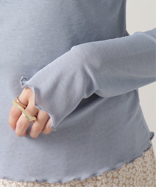 frames RAY CASSIN（フレームスレイカズン）の「シアーネットメロウタートルプルオーバー（Tシャツ/カットソー・レディース・オフホワイト/ブラック/ブルー/グリーン・FREE）」の16枚目の写真