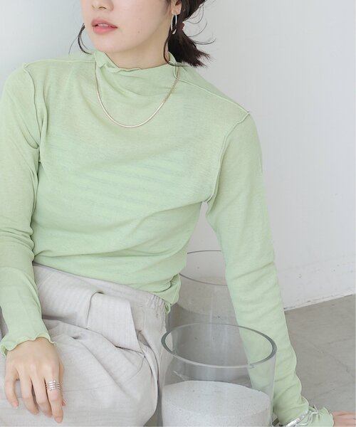 frames RAY CASSIN（フレームスレイカズン）の「シアーネットメロウタートルプルオーバー（Tシャツ/カットソー・レディース・オフホワイト/ブラック/ブルー/グリーン・FREE）」の21枚目の写真