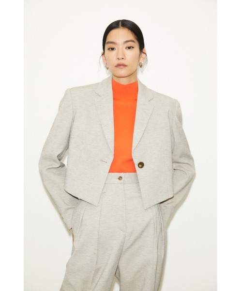 THROW by SLY(スローバイスライ)の「THROW MANNISH CROP TAILOR JK マニッシュ クロップ テイラー ジャケット(テーラードジャケット・レディース・ベージュ/ライトブラック・0/1)」の1枚目の写真