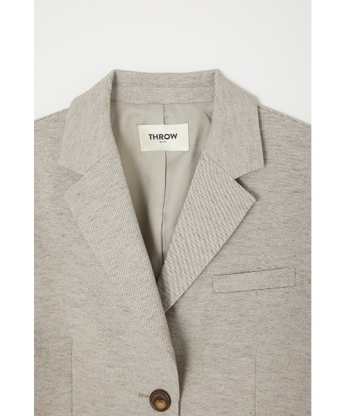 THROW by SLY(スローバイスライ)の「THROW MANNISH CROP TAILOR JK マニッシュ クロップ テイラー ジャケット(テーラードジャケット・レディース・ベージュ/ライトブラック・0/1)」の7枚目の写真