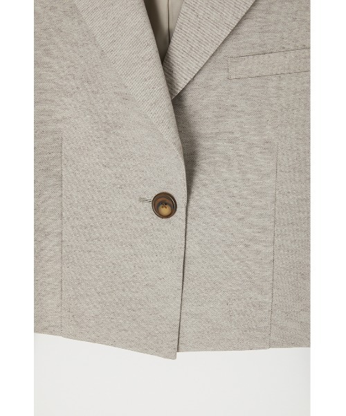THROW by SLY(スローバイスライ)の「THROW MANNISH CROP TAILOR JK マニッシュ クロップ テイラー ジャケット(テーラードジャケット・レディース・ベージュ/ライトブラック・0/1)」の5枚目の写真