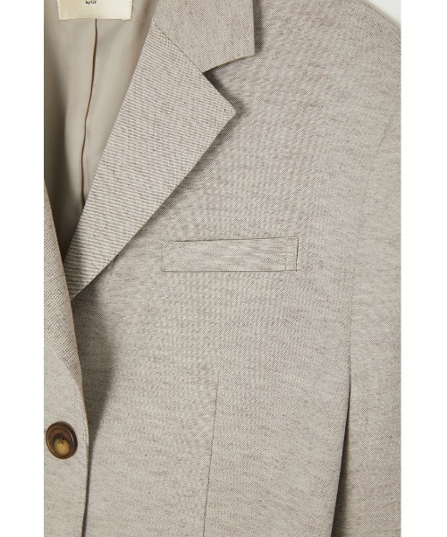THROW by SLY(スローバイスライ)の「THROW MANNISH CROP TAILOR JK マニッシュ クロップ テイラー ジャケット(テーラードジャケット・レディース・ベージュ/ライトブラック・0/1)」の4枚目の写真