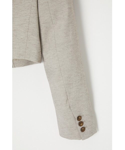 THROW by SLY(スローバイスライ)の「THROW MANNISH CROP TAILOR JK マニッシュ クロップ テイラー ジャケット(テーラードジャケット・レディース・ベージュ/ライトブラック・0/1)」の6枚目の写真