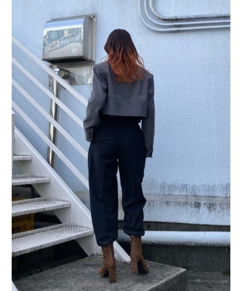 THROW by SLY(スローバイスライ)の「THROW MANNISH CROP TAILOR JK マニッシュ クロップ テイラー ジャケット(テーラードジャケット・レディース・ベージュ/ライトブラック・0/1)」の15枚目の写真