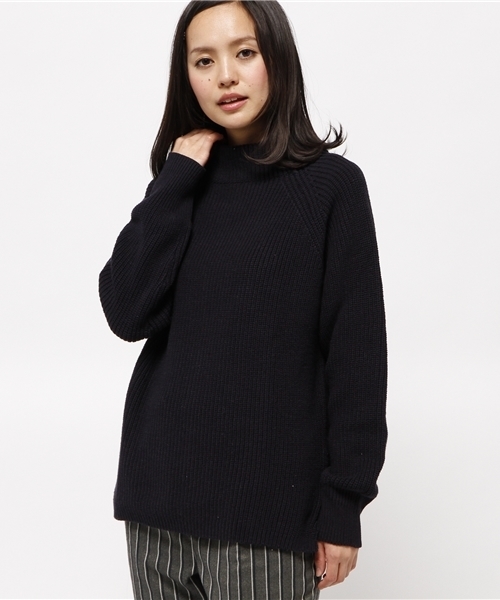 CIAOPANIC（チャオパニック）の「【Ciaopanic】パルキーA/C片畦ボトルNP/O（ニット/セーター・レディース・イエロー/ブルー/ネイビー/グレー/ホワイト・FREE）」の3枚目の写真