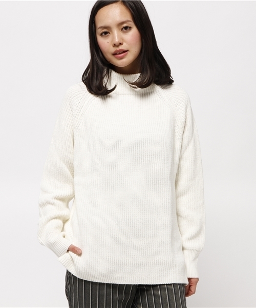 CIAOPANIC（チャオパニック）の「【Ciaopanic】パルキーA/C片畦ボトルNP/O（ニット/セーター・レディース・イエロー/ブルー/ネイビー/グレー/ホワイト・FREE）」の2枚目の写真