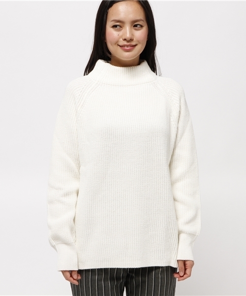 CIAOPANIC（チャオパニック）の「【Ciaopanic】パルキーA/C片畦ボトルNP/O（ニット/セーター・レディース・イエロー/ブルー/ネイビー/グレー/ホワイト・FREE）」の11枚目の写真