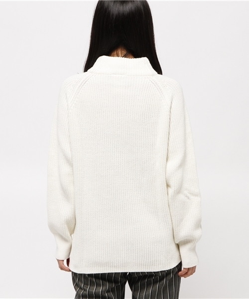 CIAOPANIC（チャオパニック）の「【Ciaopanic】パルキーA/C片畦ボトルNP/O（ニット/セーター・レディース・イエロー/ブルー/ネイビー/グレー/ホワイト・FREE）」の6枚目の写真