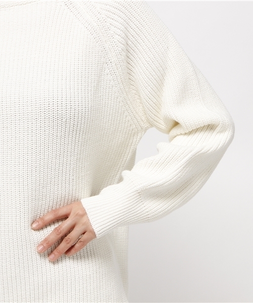 CIAOPANIC（チャオパニック）の「【Ciaopanic】パルキーA/C片畦ボトルNP/O（ニット/セーター・レディース・イエロー/ブルー/ネイビー/グレー/ホワイト・FREE）」の8枚目の写真