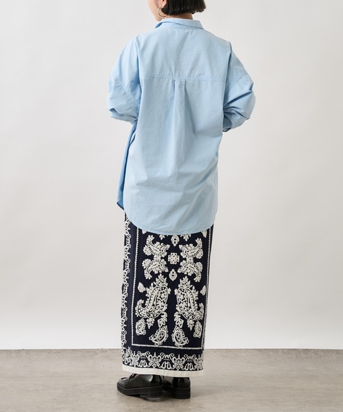 Omekashi（オメカシ）の「カラーオーバーシャツ（シャツ/ブラウス・レディース・レッド/ピンク/ブルー・FREE）」の7枚目の写真