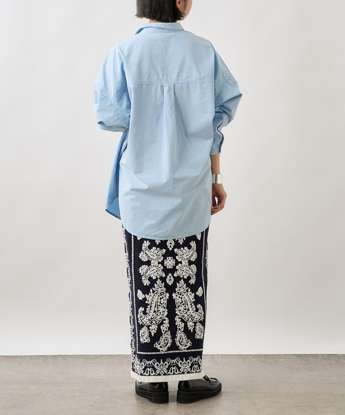 Omekashi（オメカシ）の「カラーオーバーシャツ（シャツ/ブラウス・レディース・レッド/ピンク/ブルー・FREE）」の8枚目の写真