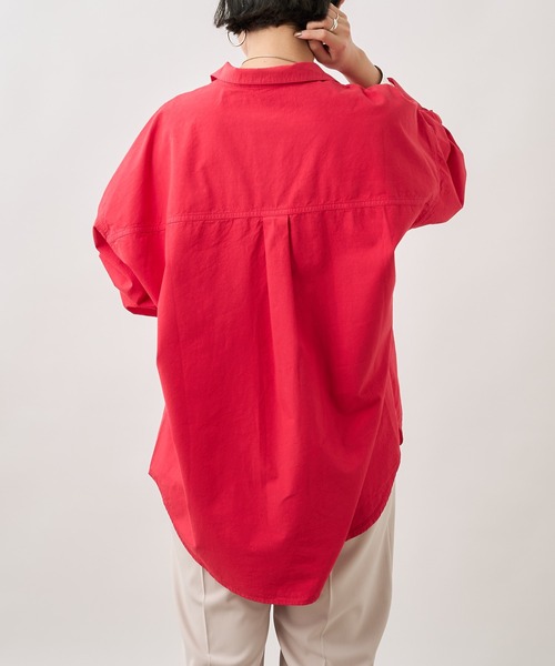 Omekashi（オメカシ）の「カラーオーバーシャツ（シャツ/ブラウス・レディース・レッド/ピンク/ブルー・FREE）」の15枚目の写真