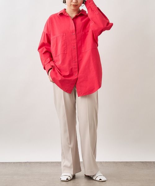 Omekashi（オメカシ）の「カラーオーバーシャツ（シャツ/ブラウス・レディース・レッド/ピンク/ブルー・FREE）」の18枚目の写真