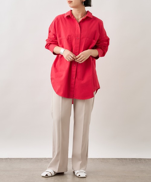 Omekashi（オメカシ）の「カラーオーバーシャツ（シャツ/ブラウス・レディース・レッド/ピンク/ブルー・FREE）」の19枚目の写真