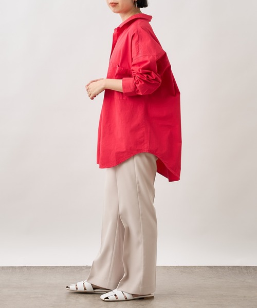 Omekashi（オメカシ）の「カラーオーバーシャツ（シャツ/ブラウス・レディース・レッド/ピンク/ブルー・FREE）」の20枚目の写真