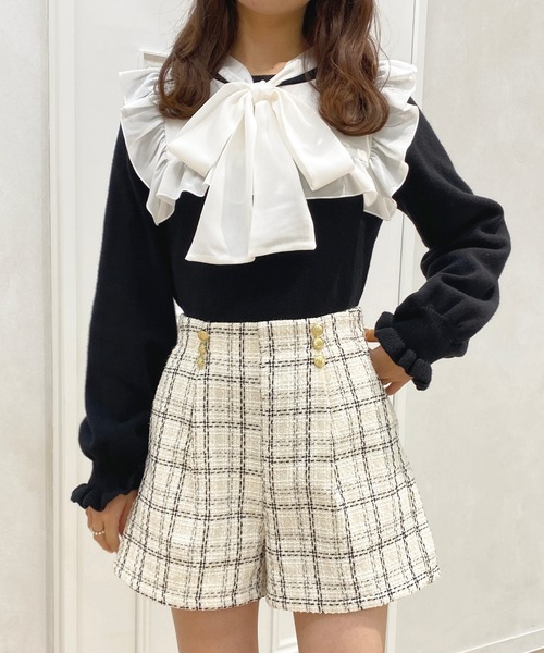 apres jour（アプレジュール）の「アソートショートパンツ【ZOZOTOWN限定アイテム】（その他パンツ・レディース・オフホワイト/ブラック系その他/ブラック・フリー/X-LARGE）」の2枚目の写真