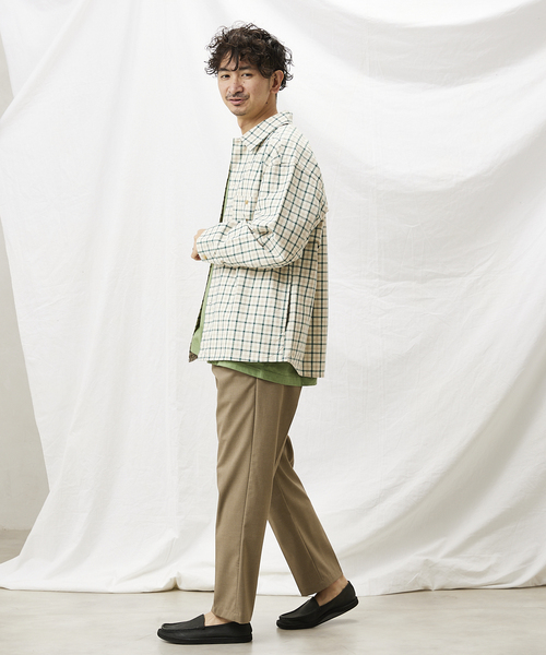 JOURNAL STANDARD relume(ジャーナルスタンダード レリューム)の「オーバーサイズ CPOチェックシャツ(シャツ/ブラウス・メンズ・パープル/ネイビー/ブルー/グリーン・MEDIUM/LARGE)」の15枚目の写真