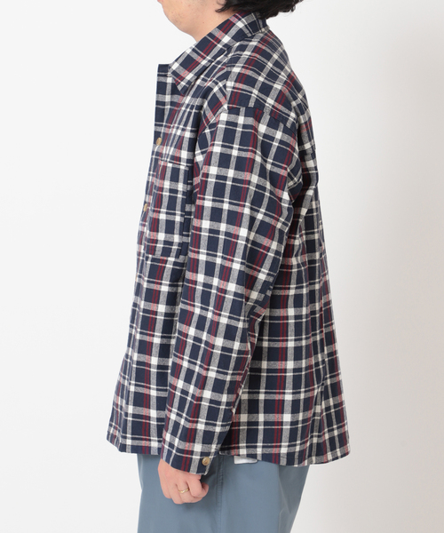 JOURNAL STANDARD relume(ジャーナルスタンダード レリューム)の「オーバーサイズ CPOチェックシャツ(シャツ/ブラウス・メンズ・パープル/ネイビー/ブルー/グリーン・MEDIUM/LARGE)」の5枚目の写真