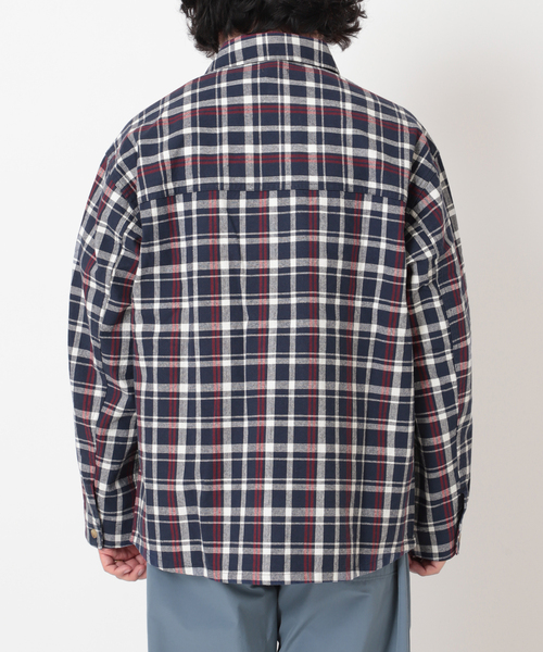 JOURNAL STANDARD relume(ジャーナルスタンダード レリューム)の「オーバーサイズ CPOチェックシャツ(シャツ/ブラウス・メンズ・パープル/ネイビー/ブルー/グリーン・MEDIUM/LARGE)」の6枚目の写真