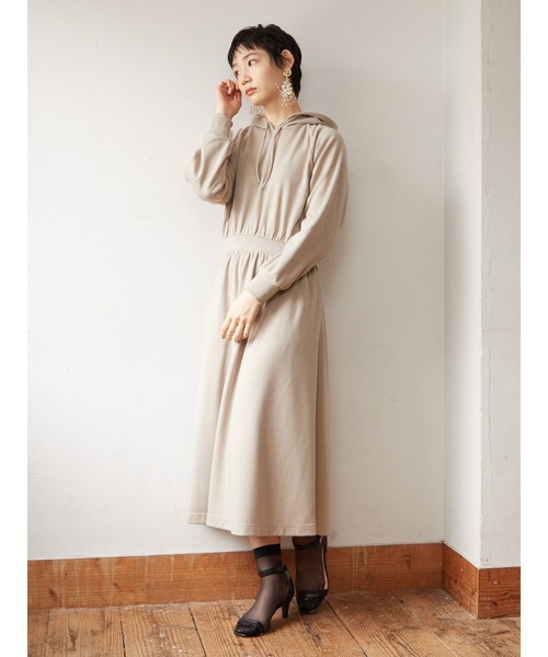 armonia（アルモニーア）の「armonia.フード付きカットワンピース＊（ワンピース・レディース・ブラック/ベージュ/グリーン・FREE）」の18枚目の写真