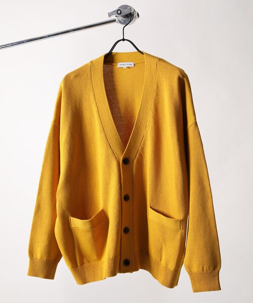 FREAK'S STORE（フリークスストア）の「WEB限定 ライトウェイト ルーズフィット コットンカーディガン/ルーズカーディガン（カーディガン/ボレロ・メンズ・グレー/ブラック/イエロー/グリーン・SMALL/MEDIUM/LARGE）」の10枚目の写真