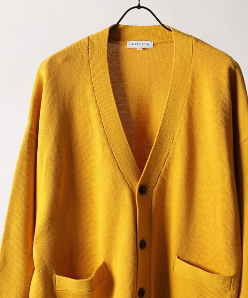 FREAK'S STORE（フリークスストア）の「WEB限定 ライトウェイト ルーズフィット コットンカーディガン/ルーズカーディガン（カーディガン/ボレロ・メンズ・グレー/ブラック/イエロー/グリーン・SMALL/MEDIUM/LARGE）」の11枚目の写真