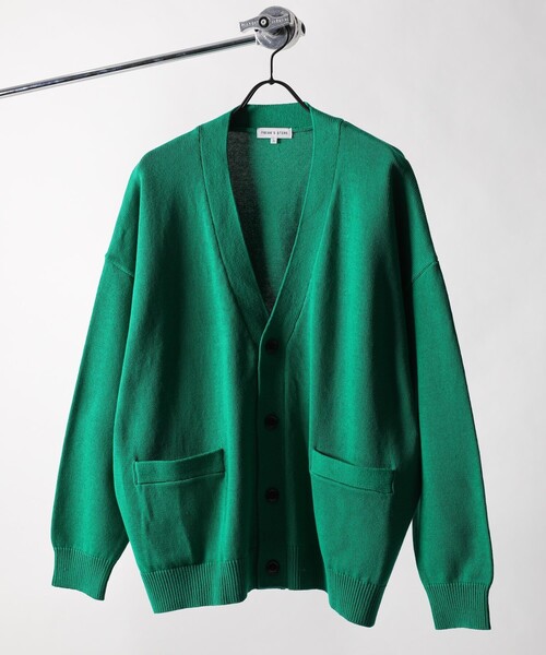 FREAK'S STORE（フリークスストア）の「WEB限定 ライトウェイト ルーズフィット コットンカーディガン/ルーズカーディガン（カーディガン/ボレロ・メンズ・グレー/ブラック/イエロー/グリーン・SMALL/MEDIUM/LARGE）」の12枚目の写真