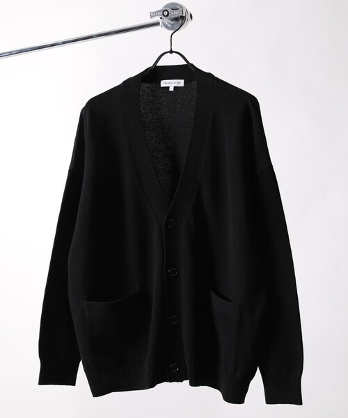 FREAK'S STORE（フリークスストア）の「WEB限定 ライトウェイト ルーズフィット コットンカーディガン/ルーズカーディガン（カーディガン/ボレロ・メンズ・グレー/ブラック/イエロー/グリーン・SMALL/MEDIUM/LARGE）」の14枚目の写真