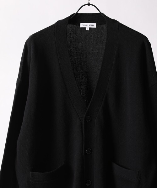 FREAK'S STORE（フリークスストア）の「WEB限定 ライトウェイト ルーズフィット コットンカーディガン/ルーズカーディガン（カーディガン/ボレロ・メンズ・グレー/ブラック/イエロー/グリーン・SMALL/MEDIUM/LARGE）」の15枚目の写真