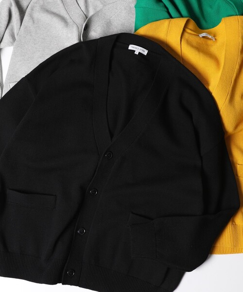 FREAK'S STORE（フリークスストア）の「WEB限定 ライトウェイト ルーズフィット コットンカーディガン/ルーズカーディガン（カーディガン/ボレロ・メンズ・グレー/ブラック/イエロー/グリーン・SMALL/MEDIUM/LARGE）」の16枚目の写真