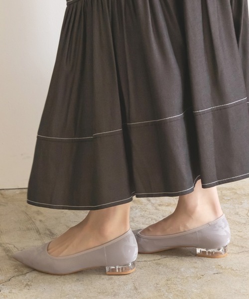 RANDA(ランダ)の「シースルークリアヒールパンプス(パンプス・レディース・グレー/ピンク/アイボリー・23/24/25/22.5/24.5/23.5/22)」の2枚目の写真