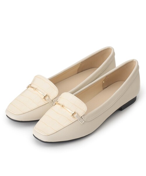 DRESKIP(ドレスキップ)の「◆素材コンビビットローファー(ドレスシューズ・レディース・アイボリー/ブラック/サンドベージュ・25/35/45)」の2枚目の写真