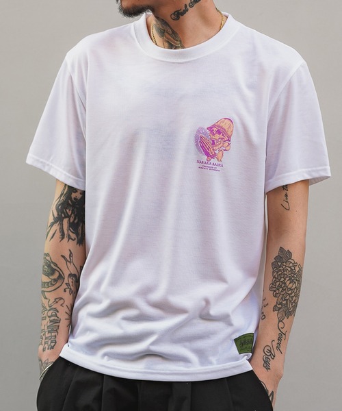 Subciety（サブサエティ）の「NARAKA SAUNA TEE（Tシャツ/カットソー・メンズ・ブラック/ベージュ/ホワイト・LARGE/X-LARGE/XX-LARGE/MEDIUM/SMALL）」の2枚目の写真