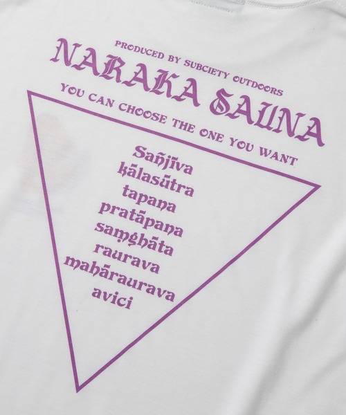 Subciety（サブサエティ）の「NARAKA SAUNA TEE（Tシャツ/カットソー・メンズ・ブラック/ベージュ/ホワイト・LARGE/X-LARGE/XX-LARGE/MEDIUM/SMALL）」の8枚目の写真