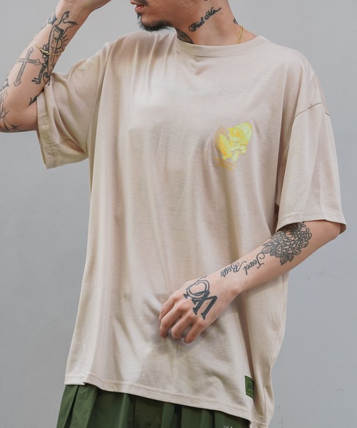 Subciety（サブサエティ）の「NARAKA SAUNA TEE（Tシャツ/カットソー・メンズ・ブラック/ベージュ/ホワイト・LARGE/X-LARGE/XX-LARGE/MEDIUM/SMALL）」の12枚目の写真