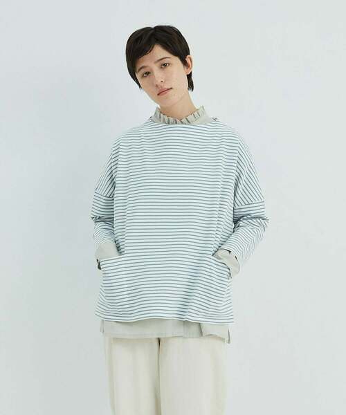 conges payes ADIEU TRISTESSE（コンジェ ペイエ アデュートリステス）の「バスクシャツ（Tシャツ/カットソー・レディース・パープル/ブルー/ベージュ・FREE）」の16枚目の写真