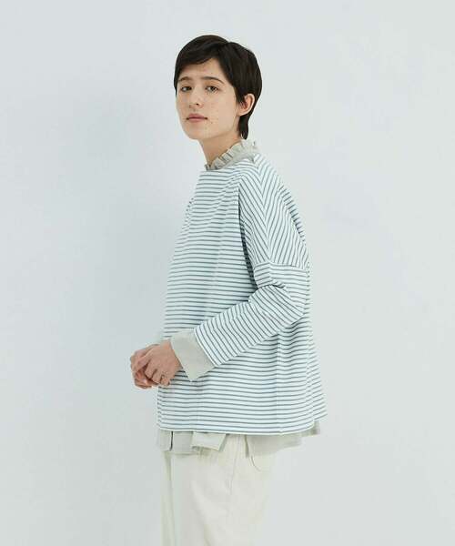 conges payes ADIEU TRISTESSE（コンジェ ペイエ アデュートリステス）の「バスクシャツ（Tシャツ/カットソー・レディース・パープル/ブルー/ベージュ・FREE）」の15枚目の写真