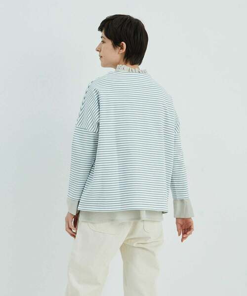 conges payes ADIEU TRISTESSE（コンジェ ペイエ アデュートリステス）の「バスクシャツ（Tシャツ/カットソー・レディース・パープル/ブルー/ベージュ・FREE）」の14枚目の写真