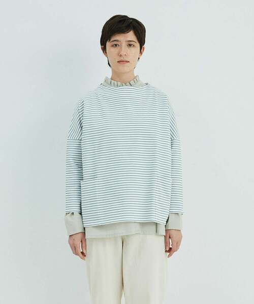 conges payes ADIEU TRISTESSE（コンジェ ペイエ アデュートリステス）の「バスクシャツ（Tシャツ/カットソー・レディース・パープル/ブルー/ベージュ・FREE）」の11枚目の写真